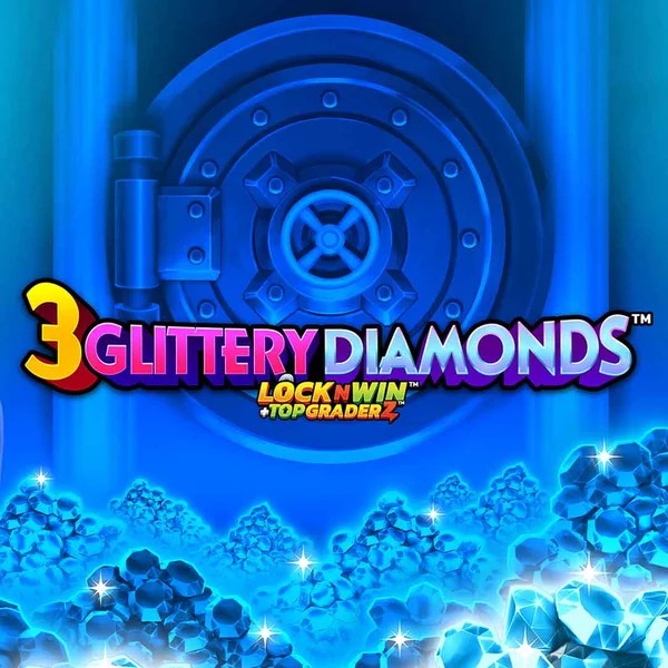 3 Glittery Diamonds logo by PearFiction Studios at Possu Casino