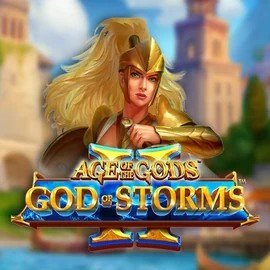 Age Of The Gods: God Of Storms 2 slot logo by Playtech at Possu Casino