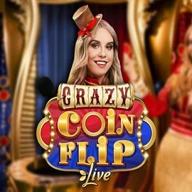 Crazy Coin Flip online game logo by Evolution on possucasino.org