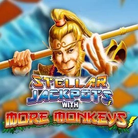 Stellar Jackpots with More Monkeys slot visual from Lightning Box Game available on possucasino.org